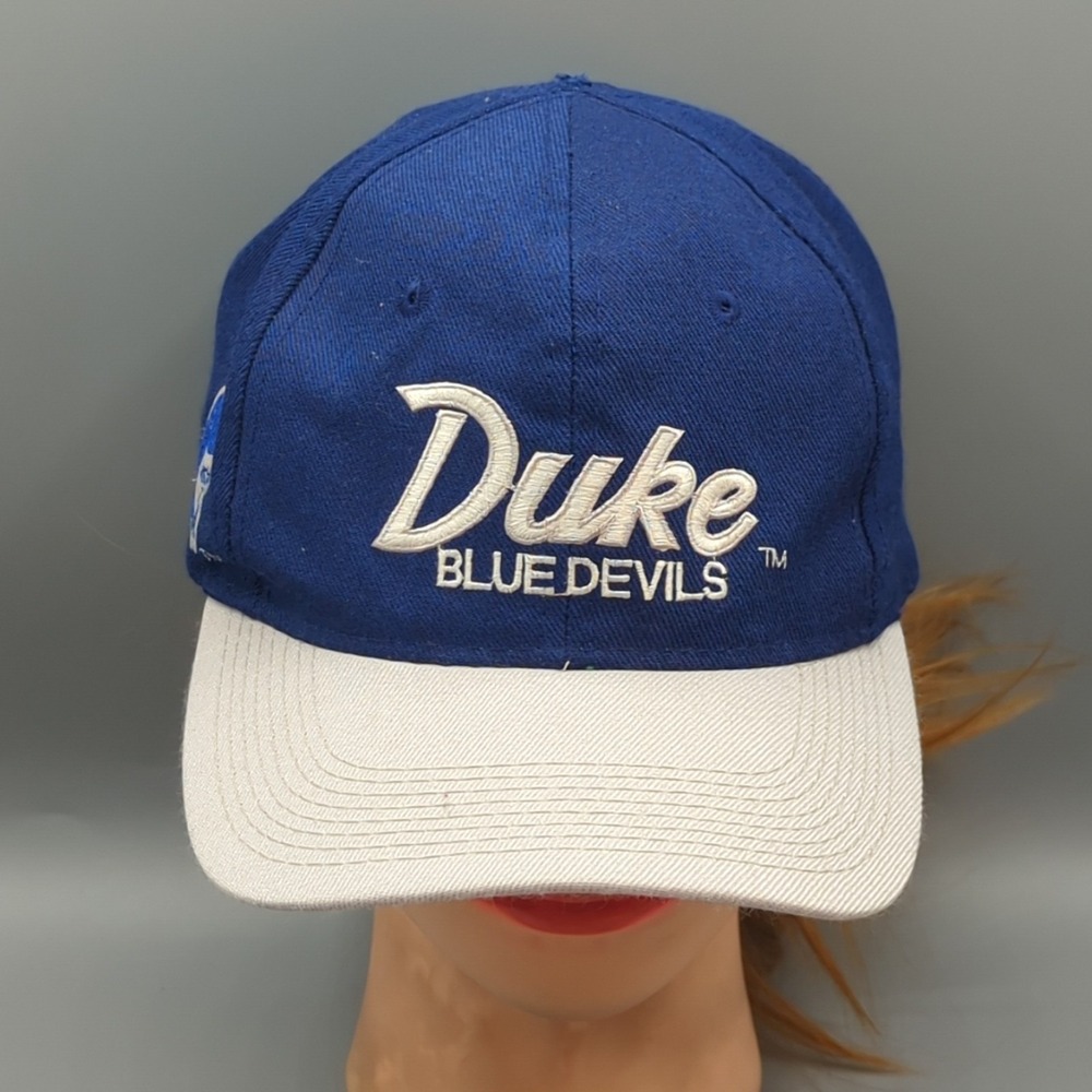 Vintage Duke Blue Devils Sports Specialties Double Line Script Hat Cap AS IS